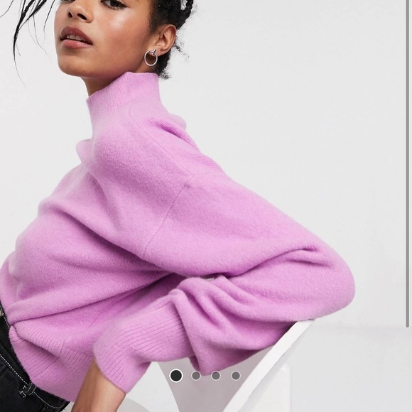 & Other Stories Drop Shoulder Swearer in Violet SOLD OUT ONLINE - Picture 2 of 6